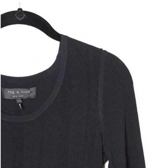 Rag & Bone black knit long sleeve dress size XXS - Picture 3 of 6